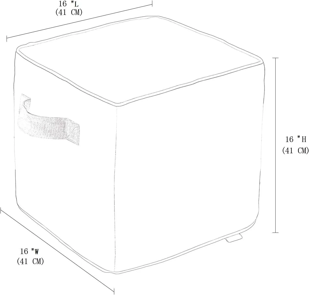 QILLOWAY Indoor/Outdoor Inflatable Stool, Ottoman Pouf Cube 16",All Weather Foot Rest for Camping or Home (Charcoal Grey/Black)