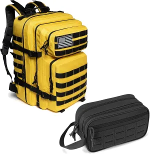 QT&QY 45L Tactical backpack & Tactical Toiletry Bag
