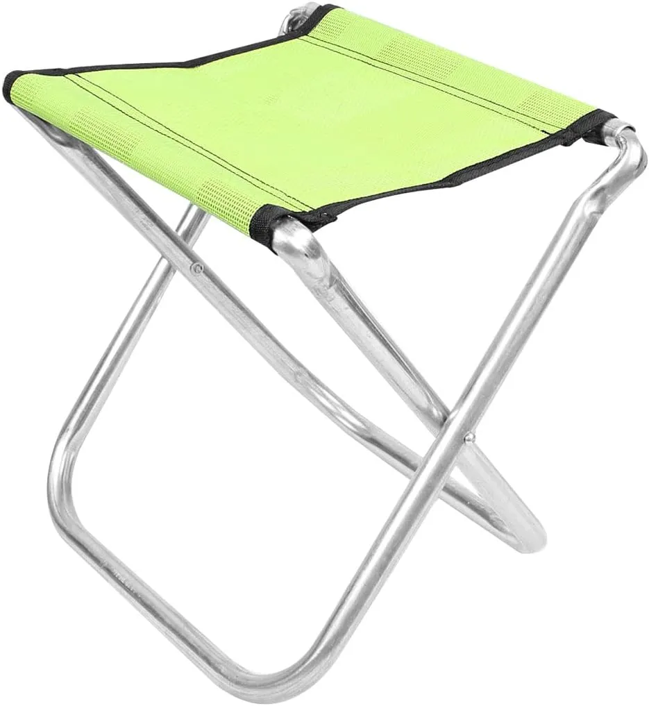 Qtqgoitem Outdoor Camping Fishing Lime Green Mesh Seat Metal Frame Folding Chair Stool (Model: 99a 3b9 246 70b 560)