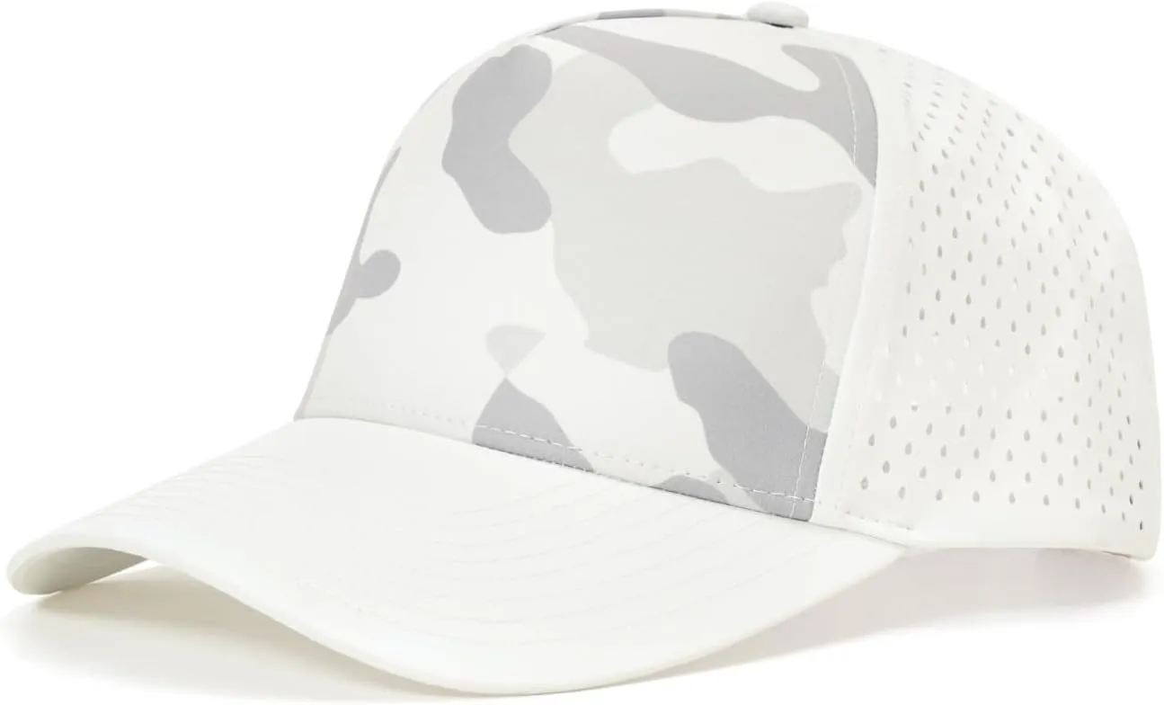 Quick-Dry Snapback Hats, 5-Panel Water-Resistant Mesh Baseball Caps for Men & Women, Golf, Running or Workouts