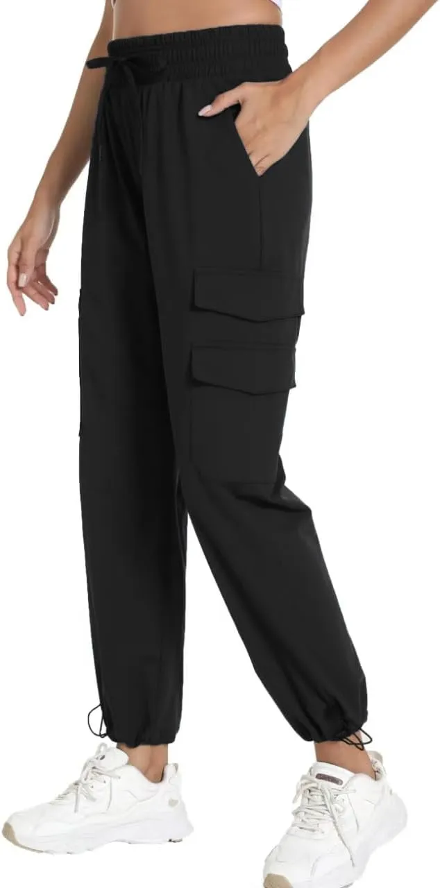Quick Dry Women's Cargo Pants with Pockets Lightweight Hiking Joggers for Workout Athletic Casual Outdoor Camping