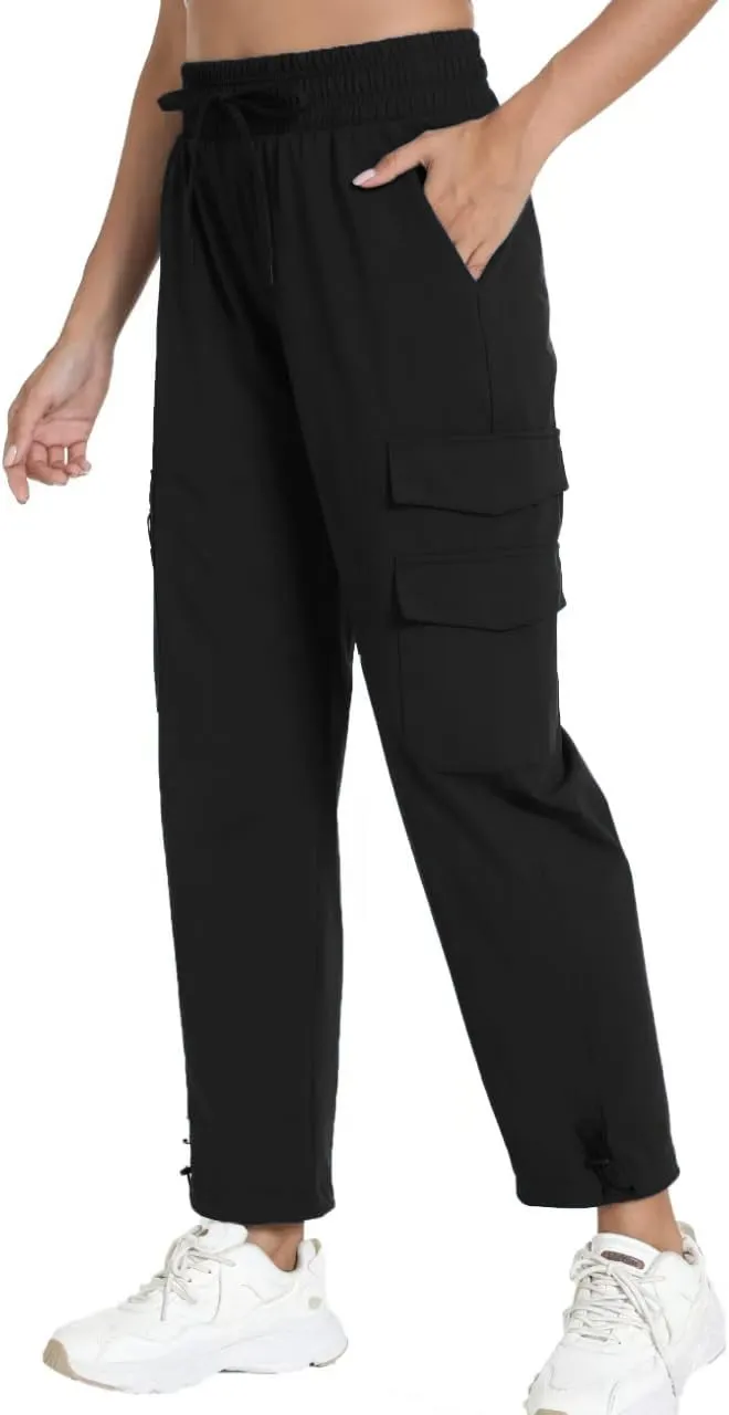 Quick Dry Women's Cargo Pants with Pockets Lightweight Hiking Joggers for Workout Athletic Casual Outdoor Camping