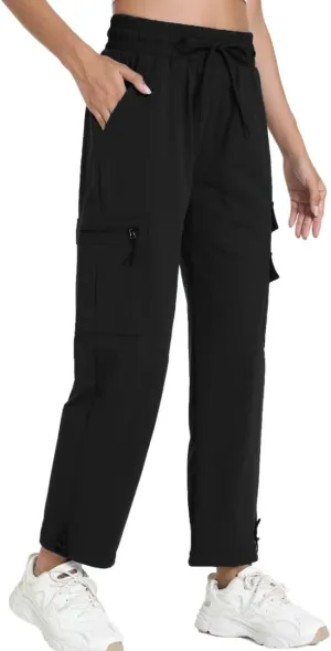 Quick Dry Women's Cargo Pants with Pockets Lightweight Hiking Joggers for Workout Athletic Casual Outdoor Camping