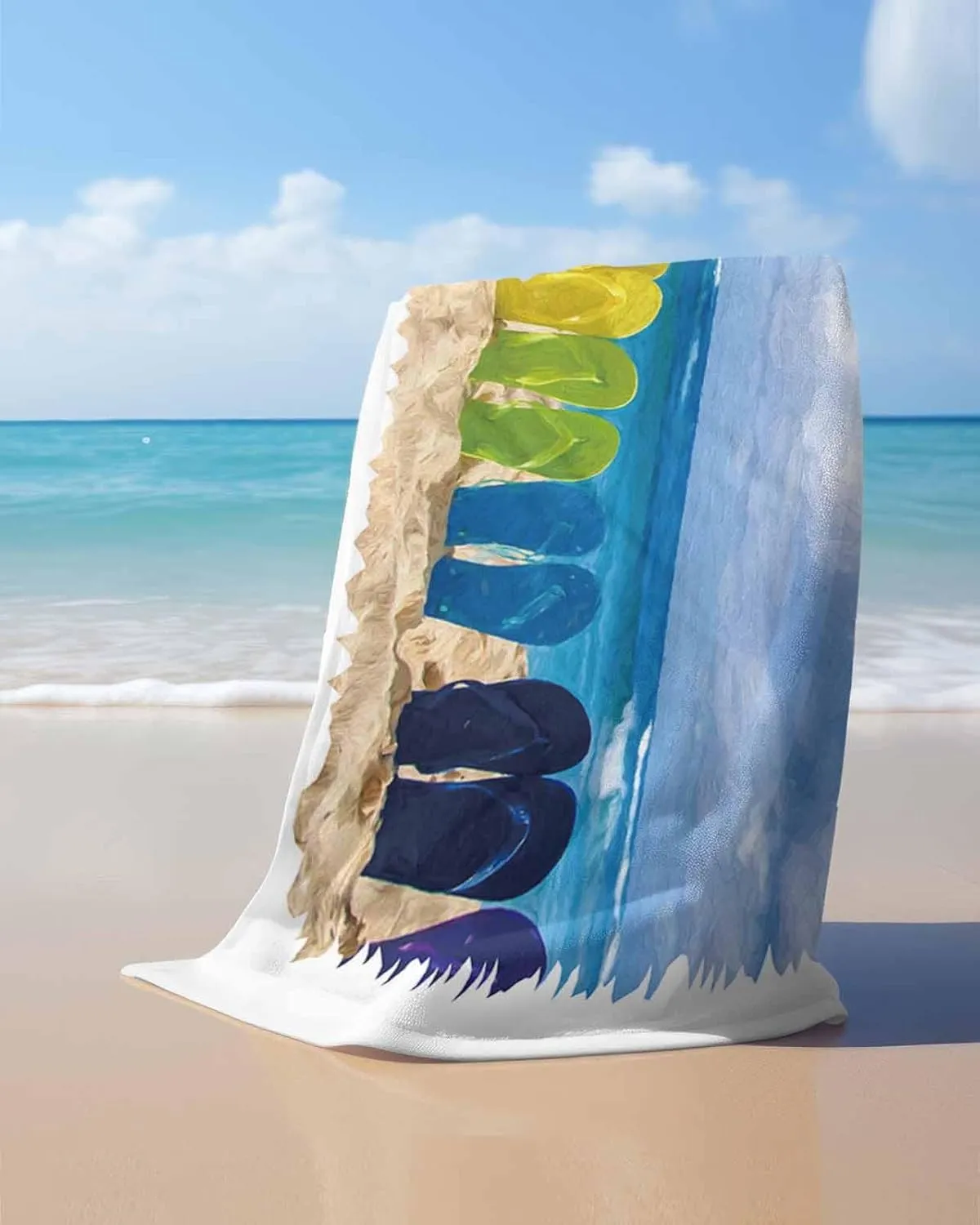 Quick-Drying Microfiber Beach Towel, Coastal Beach Theme Soft Absorbent Bath Shower Towels, Retro Wood Grain Lightweight Portable Towel/Blanket for Travel/Swimming Pool/Camping/Yoga/Gym，35x70 Inch