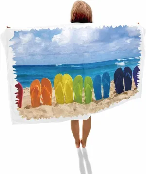 Quick-Drying Microfiber Beach Towel, Coastal Beach Theme Soft Absorbent Bath Shower Towels, Retro Wood Grain Lightweight Portable Towel/Blanket for Travel/Swimming Pool/Camping/Yoga/Gym，35x70 Inch
