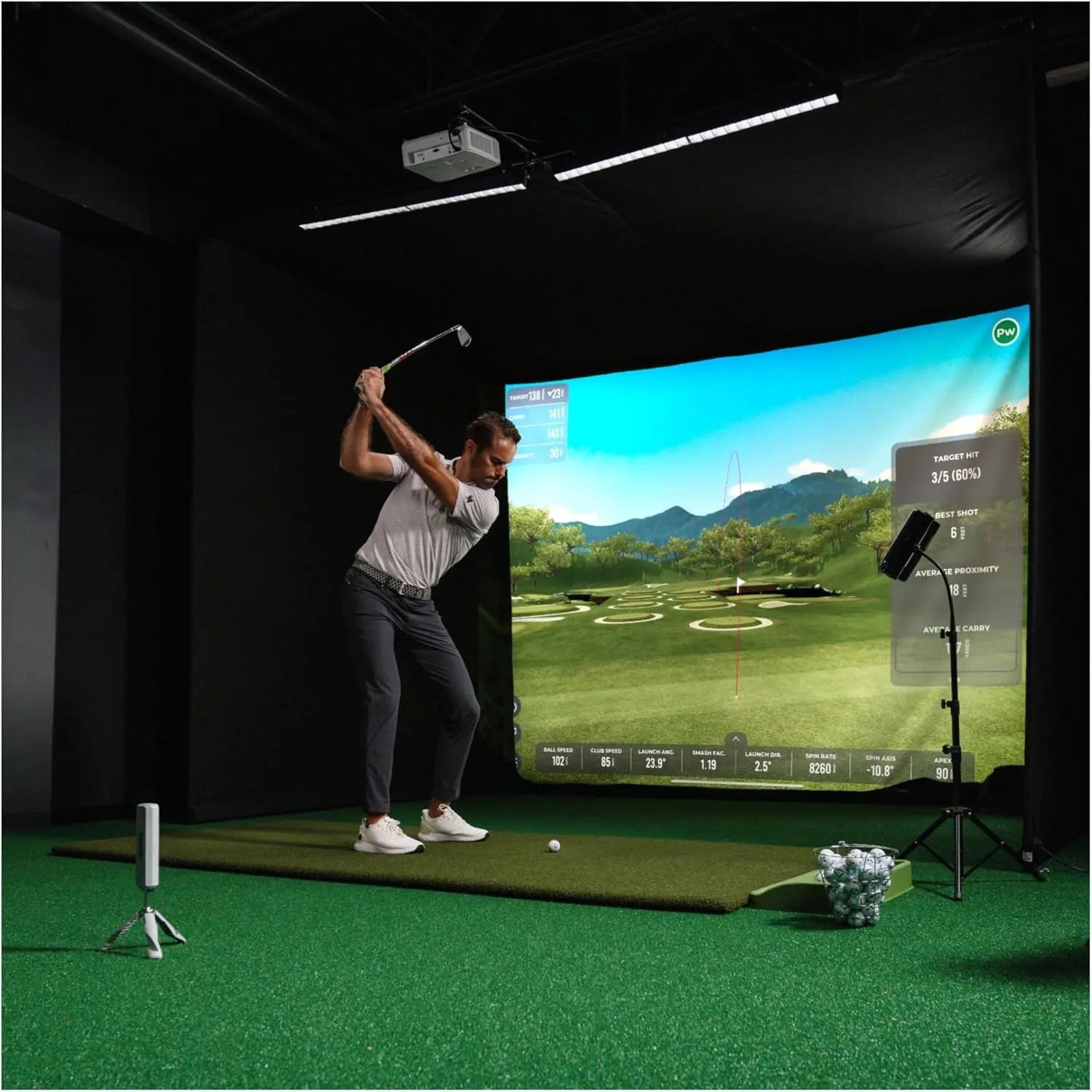 Rapsodo - MLM2PRO Golf Launch Monitor, Simulators for Home & Training, Mobile Launch Monitor for Golf Swing Analysis, Measures Spin Rate & Axis, Tracker & Swing Analyzer, Indoor Outdoor Use