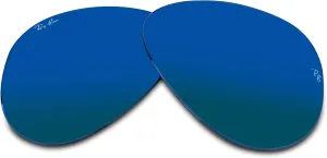 Ray-Ban Original AVIATOR LARGE METAL RB3025 Replacement Lenses   BUNDLE with Designer iWear Care Kit