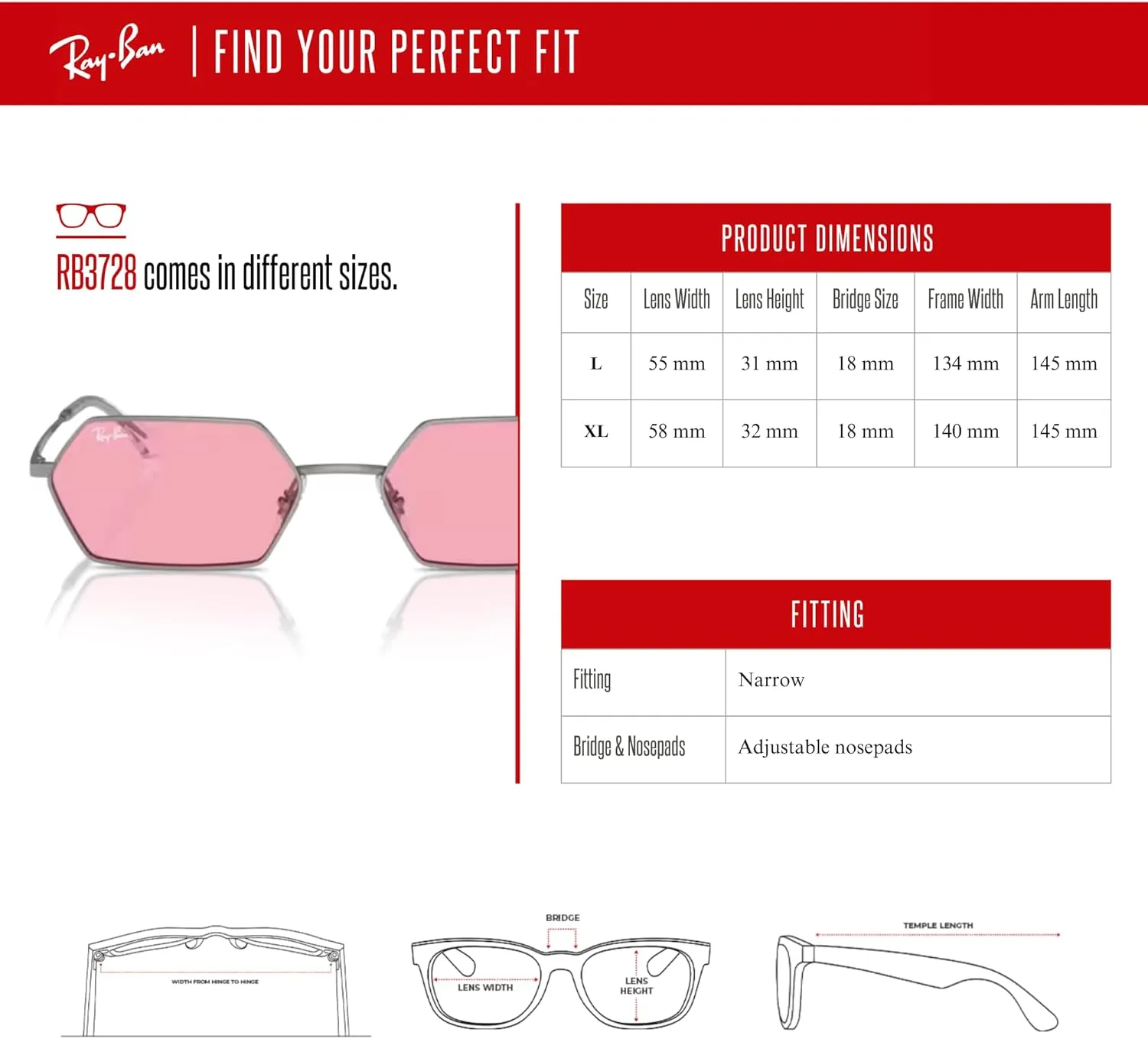 Ray-Ban RB3728 Yevi Hexagonal Sunglasses For Men For Women   BUNDLE With Designer iWear Complimentary Eyewear Kit