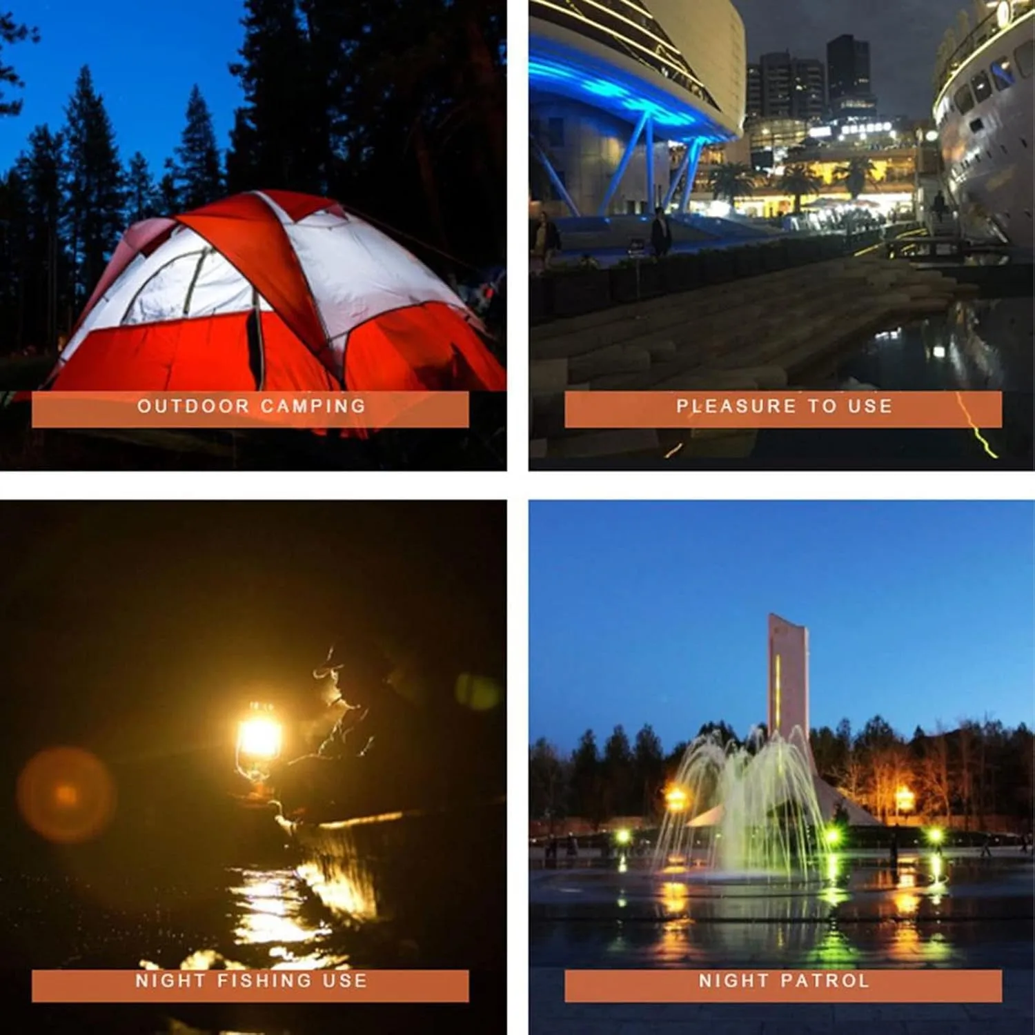 Rechargeable Solar Camping Lantern, Rechargeable Solar Camping Lantern with USB Ports, Gradual Dimming Camping Tent Light, Solar Camping Light for Hiking and Emergencies (C)