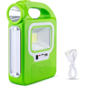 Rechargeable Solar Camping Lantern with LED Flashlight for Emergencies & Survival