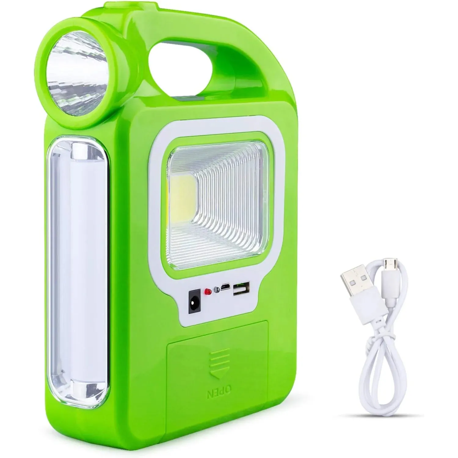 Rechargeable Solar Camping Lantern with LED Flashlight for Emergencies & Survival