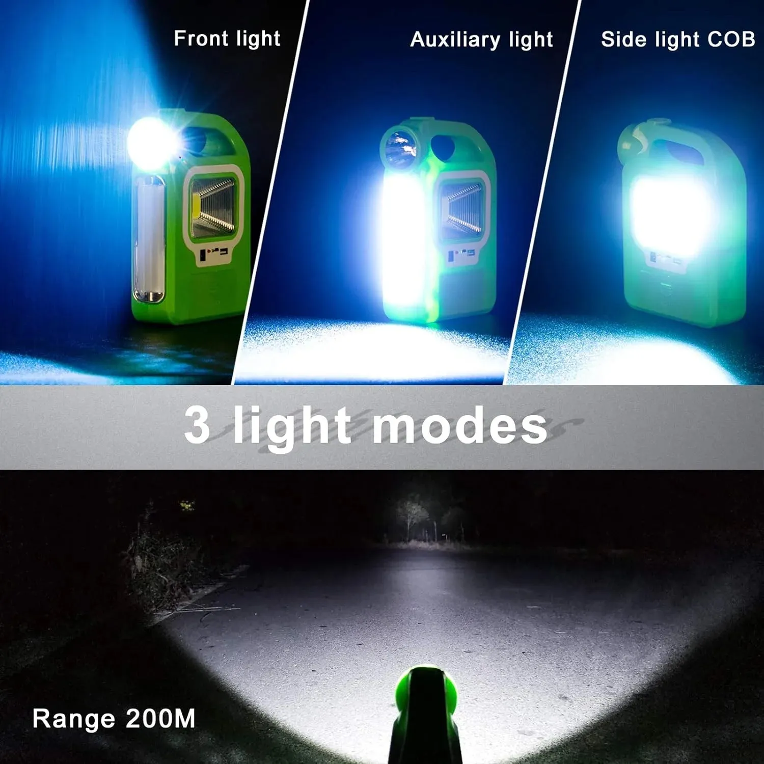 Rechargeable Solar Camping Lantern with LED Flashlight for Emergencies & Survival