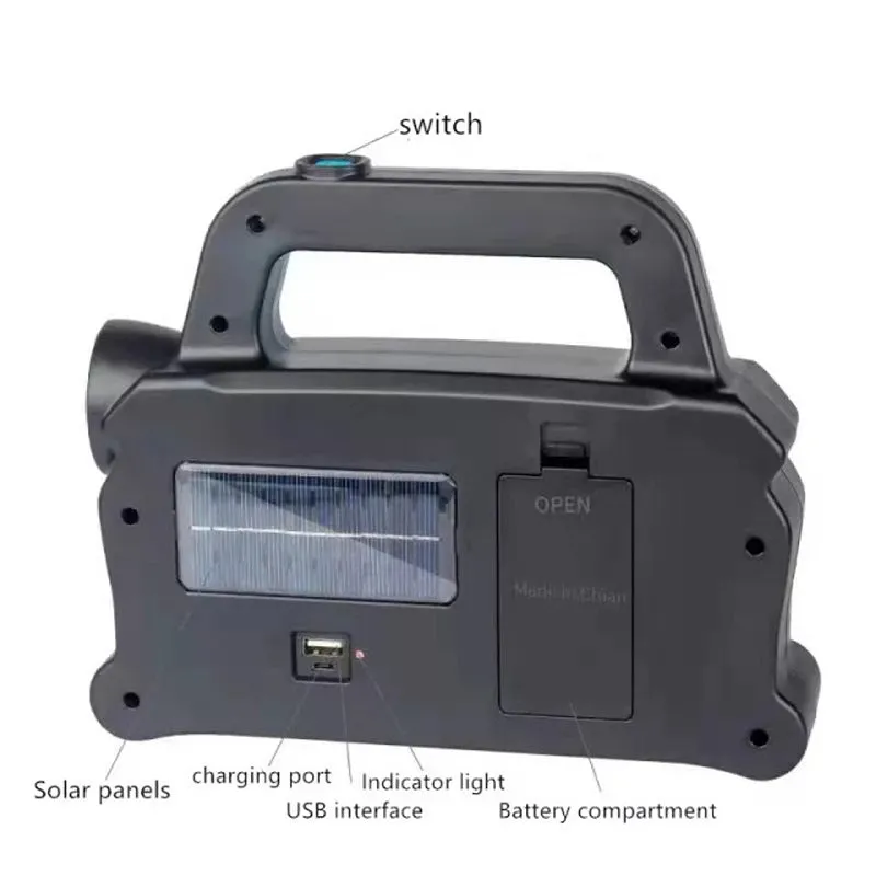 Rechargeable Solar Powered Portable Work Light