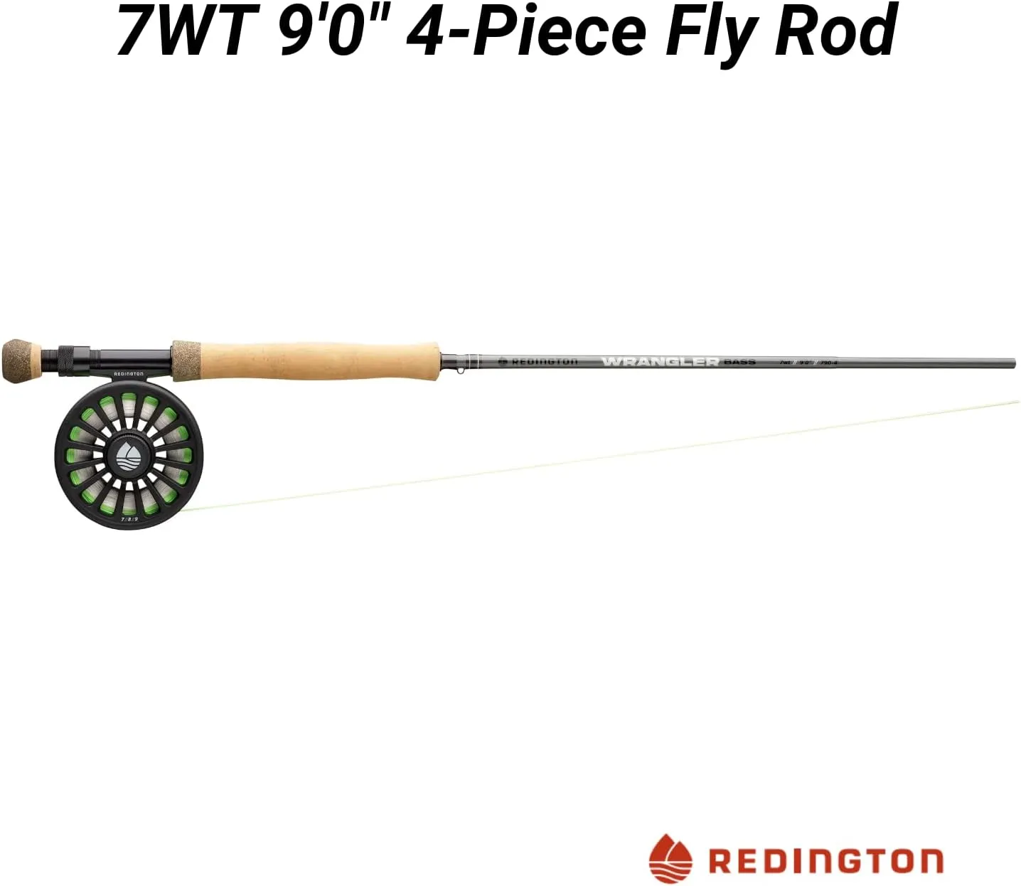 Redington Wrangler Fly Fishing Kit, Medium Fast Action Rod, Crosswater Reel, Fly Line, Leader, & Carrying Case
