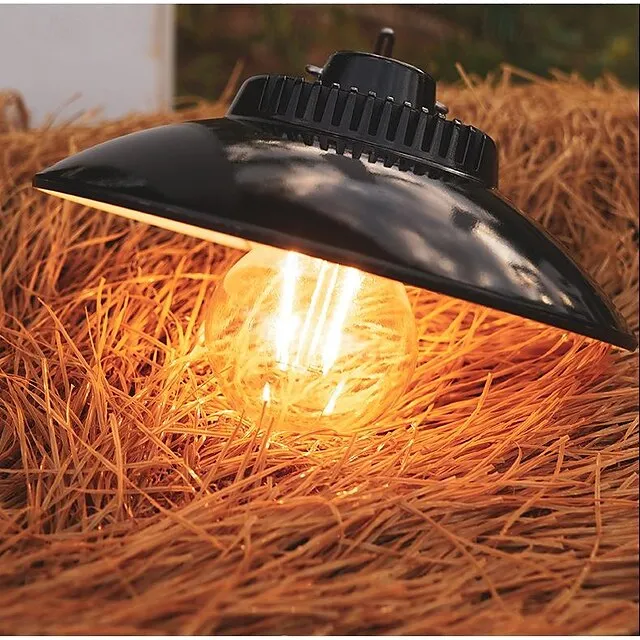 Retro Camping Tent Light 5W Hanging Outoor Atmosphere Filament Bulb Flying Saucer Straw Hat Sphere Outdoor Light