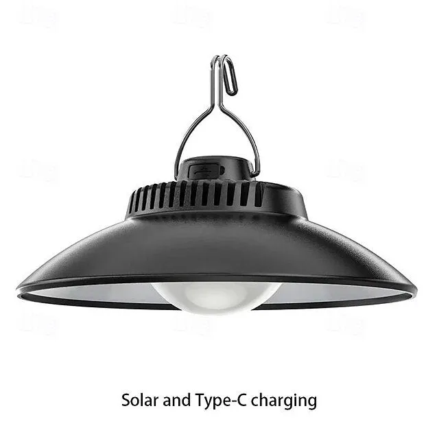 Retro Camping Tent Light 5W Hanging Outoor Atmosphere Filament Bulb Flying Saucer Straw Hat Sphere Outdoor Light