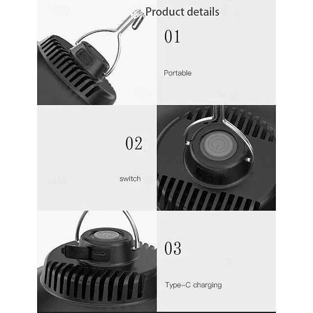 Retro Camping Tent Light 5W Hanging Outoor Atmosphere Filament Bulb Flying Saucer Straw Hat Sphere Outdoor Light