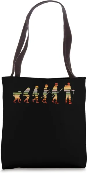 Retro Hiking Evolution For Hikers Tote Bag