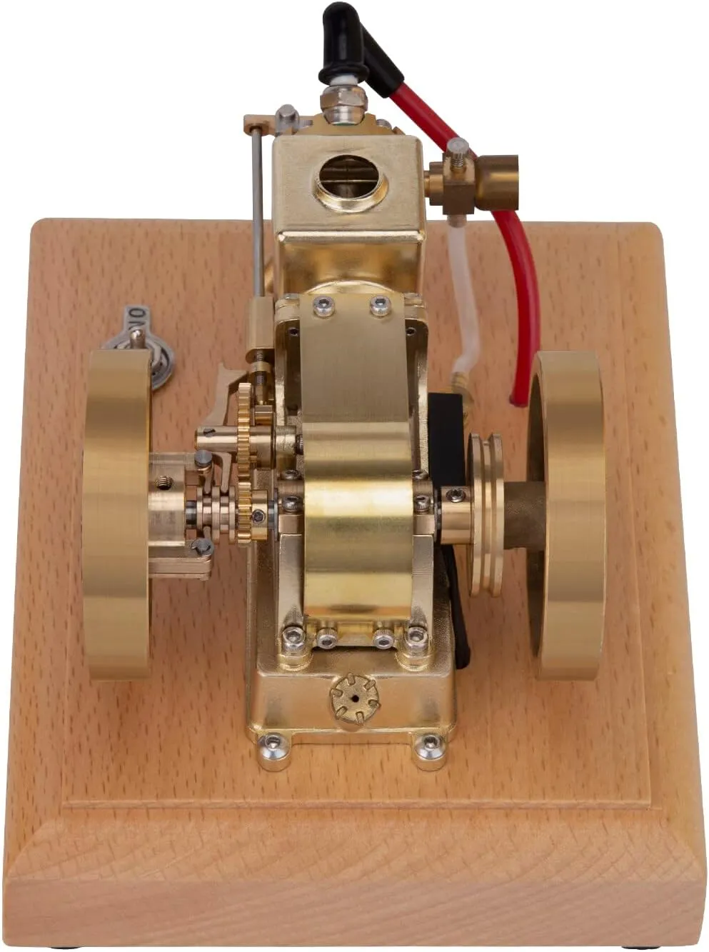 Retro Steam Engine Model Kit, 1.6CC Horizontal Hit and Miss Water-Cooled Four-Stroke Gasoline Engine with Flywheel Governor for Physical Science Experiment Display & Decoration
