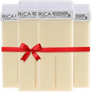 Rica Wax White Chocolate Roll-On Wax Kit - Set of 4 Refills, 100 ML - Made in Italy