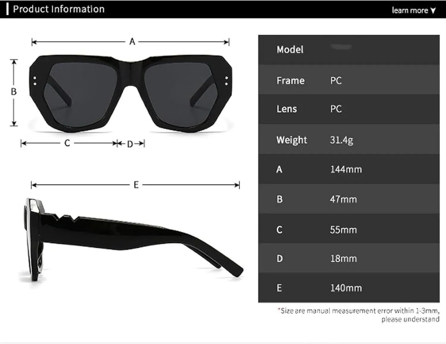 Riveted Sunglasses Fashion Street Shot Retro Sunglasses Uv400