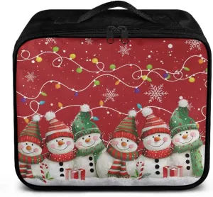 Rnyleeg Christmas First Aid Bag for Home First Aid Kit for Car Cute Snowman Colorful Light Print Medical Kit Portable Medical Trauma Bag