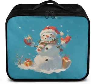 Rnyleeg Christmas Medical Kits Blue First Aid Bag Empty First Responder Bag Kit Snowman Emergency Medical Trauma Bag First Aid Kit for Car