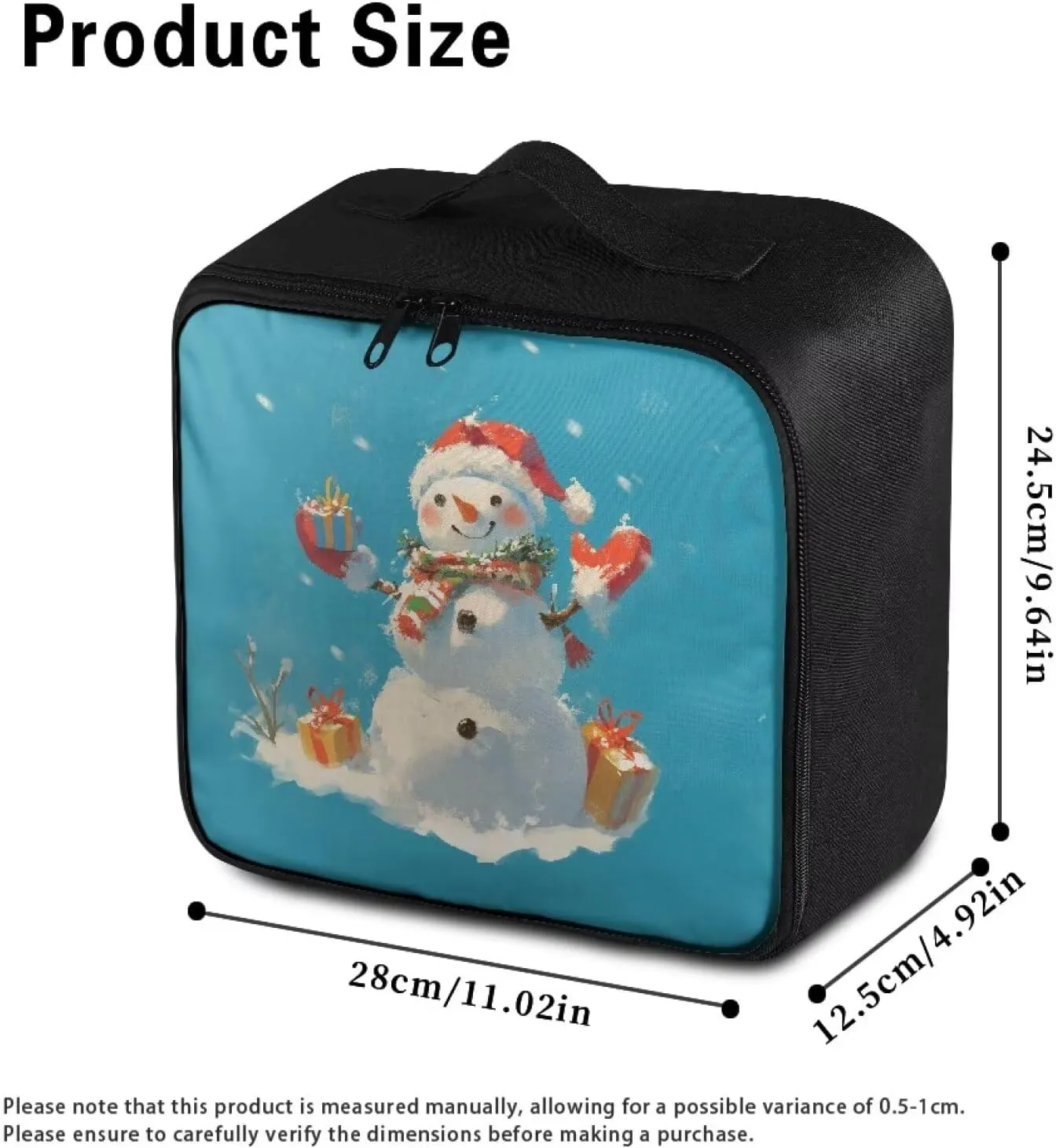 Rnyleeg Christmas Medical Kits Blue First Aid Bag Empty First Responder Bag Kit Snowman Emergency Medical Trauma Bag First Aid Kit for Car