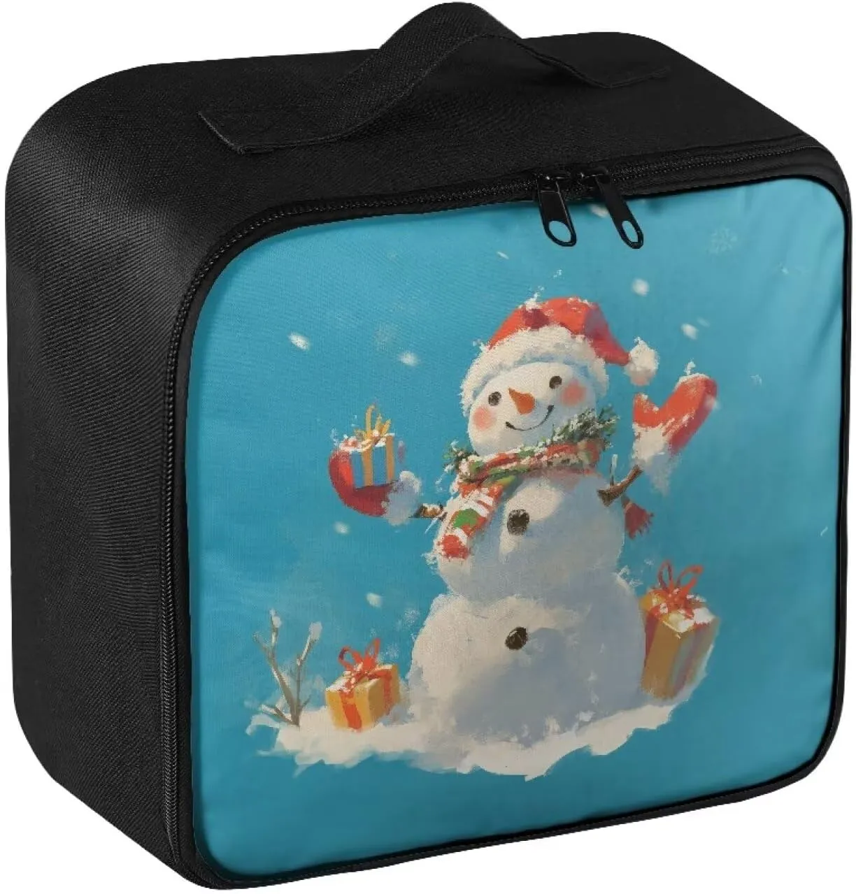 Rnyleeg Christmas Medical Kits Blue First Aid Bag Empty First Responder Bag Kit Snowman Emergency Medical Trauma Bag First Aid Kit for Car