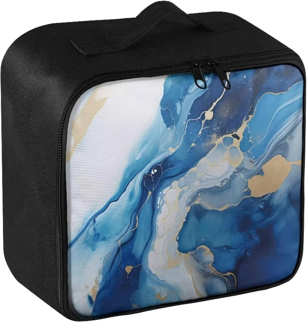 Rnyleeg Empty First Aid Bag Blue Marble First Aid Kits for Businesses Emergency Medical Trauma Bag Portable Travel Medical Supplies Bag