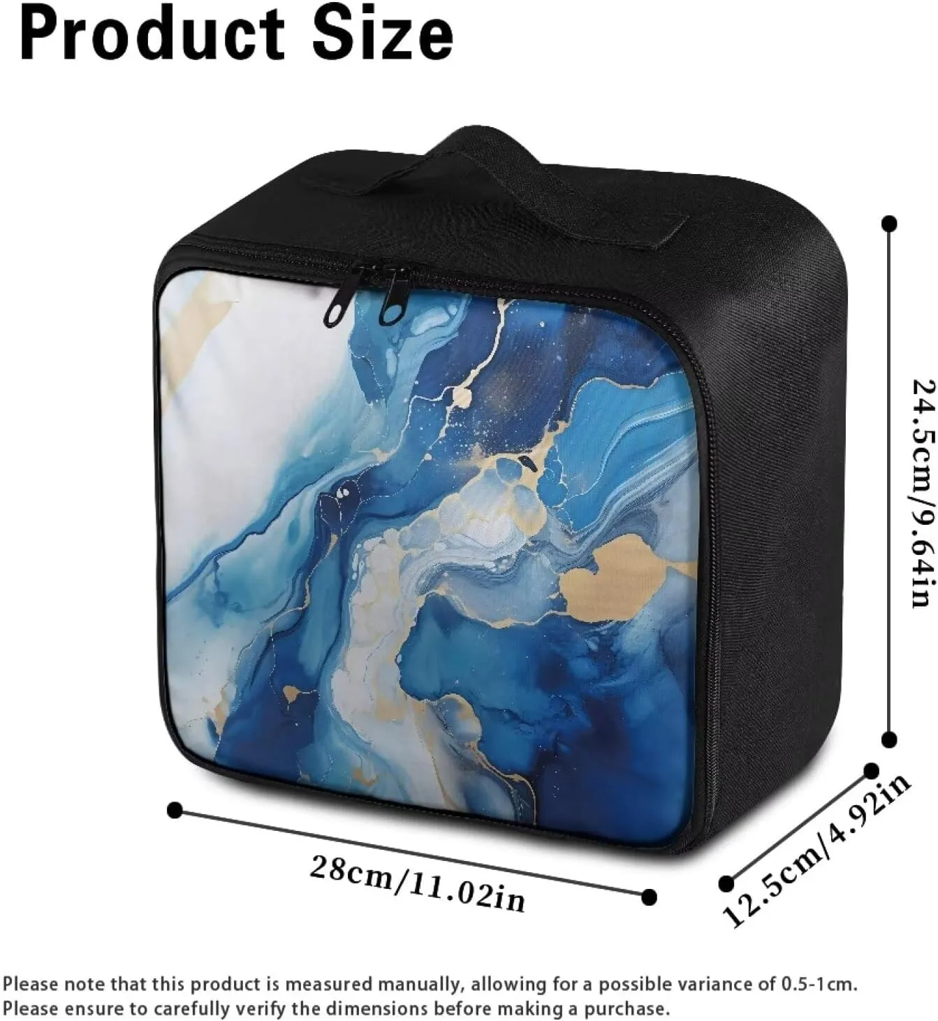 Rnyleeg Empty First Aid Bag Blue Marble First Aid Kits for Businesses Emergency Medical Trauma Bag Portable Travel Medical Supplies Bag