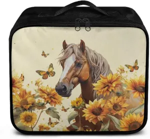 Rnyleeg Horse First Aid Bag Empty for Home Sunflower Car First Aid Kit Adventure Medical Kits for Outdoor Camping Hiking Travel Rescue Bag