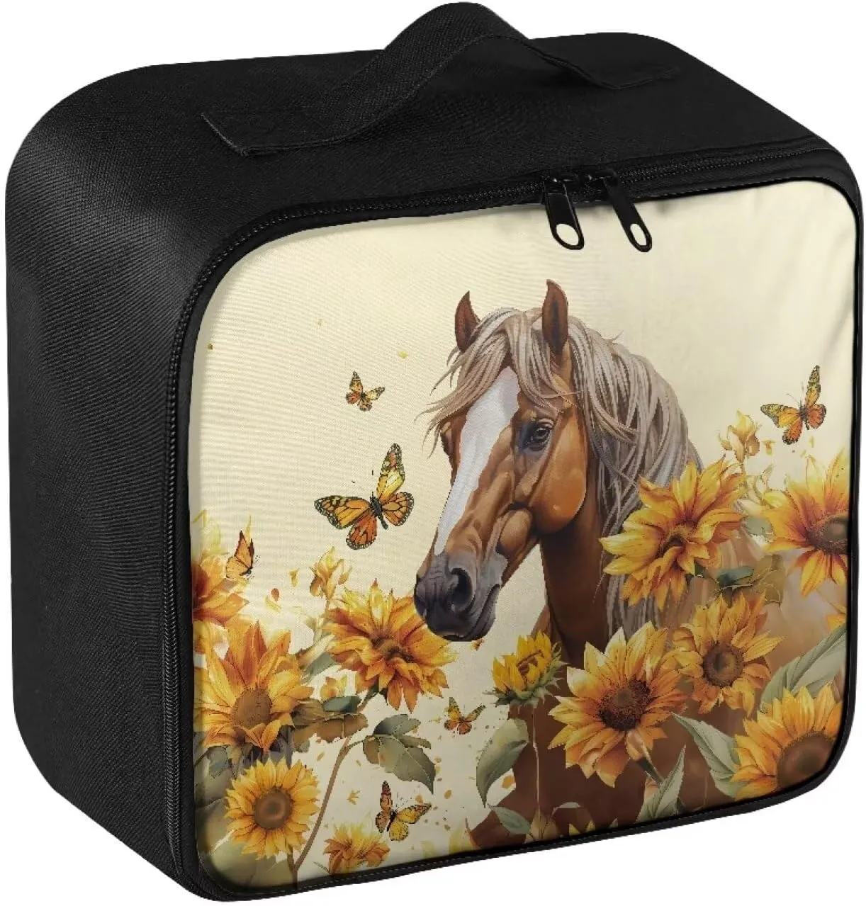 Rnyleeg Horse First Aid Bag Empty for Home Sunflower Car First Aid Kit Adventure Medical Kits for Outdoor Camping Hiking Travel Rescue Bag