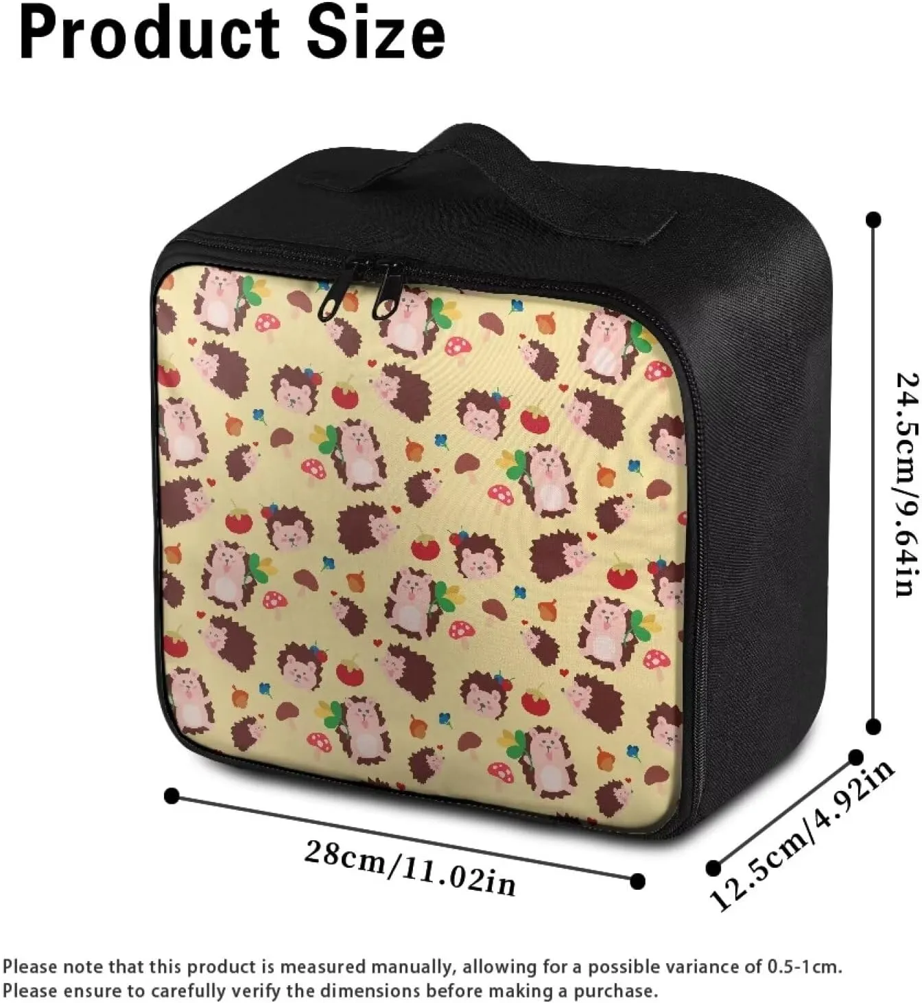 Rnyleeg Medium Emergency Medical Kit Survival Empty Cute Hedgehog First Aid Kits Portable Travel Medicine Organizer Bag Home Car Camping Hiking Yellow