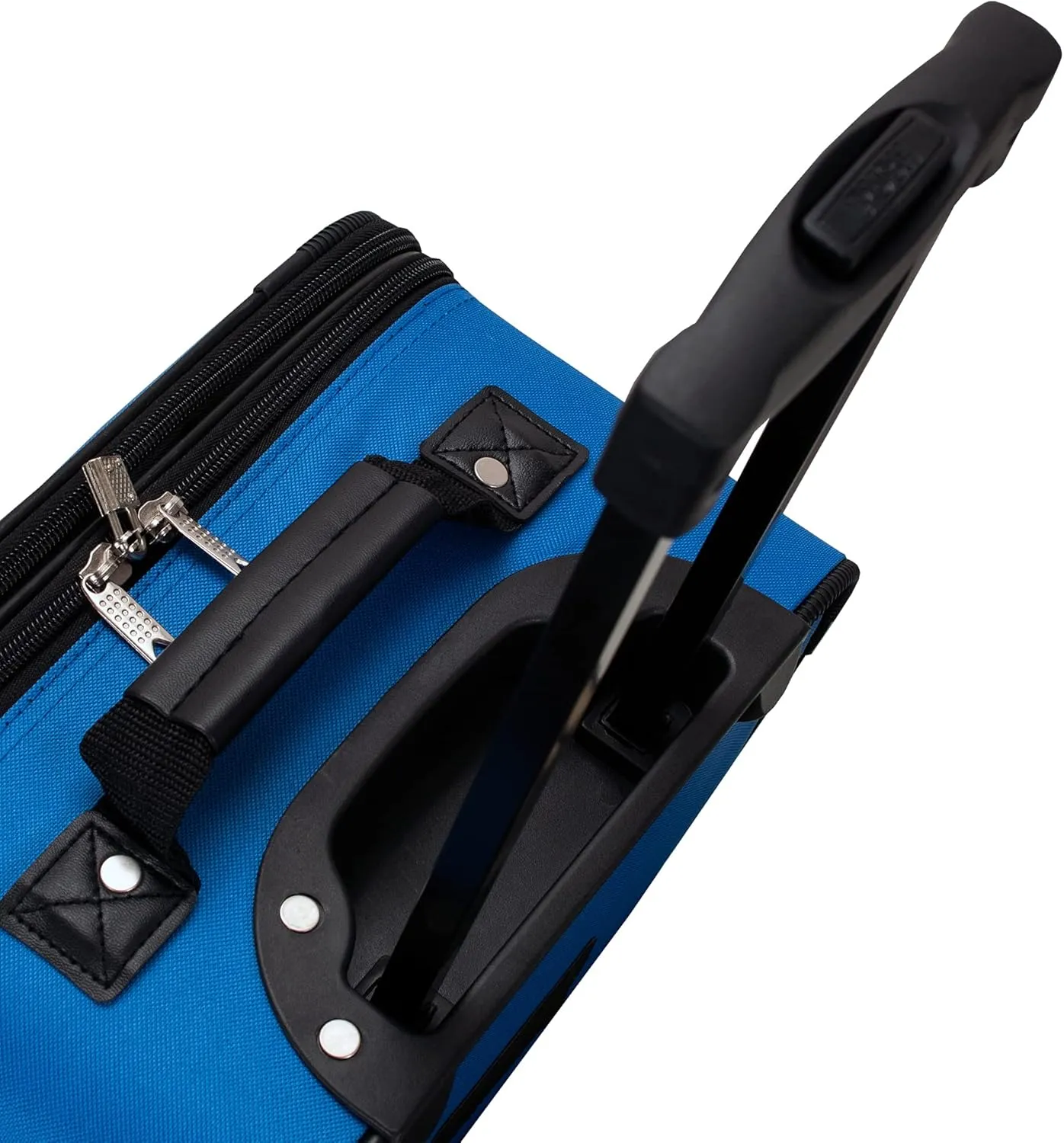 Rockland Fashion Softside Upright Luggage Set,Expandable, Blue, 2-Piece (14/19)