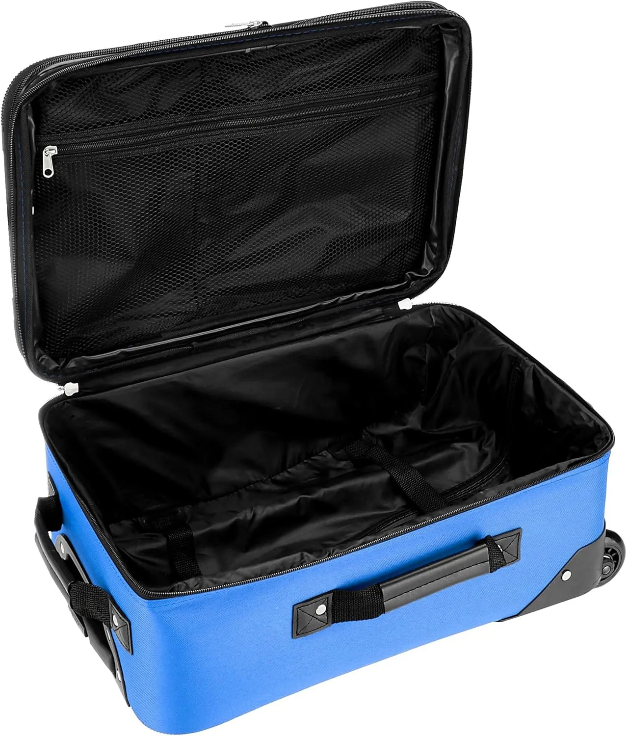 Rockland Fashion Softside Upright Luggage Set,Expandable, Blue, 2-Piece (14/19)