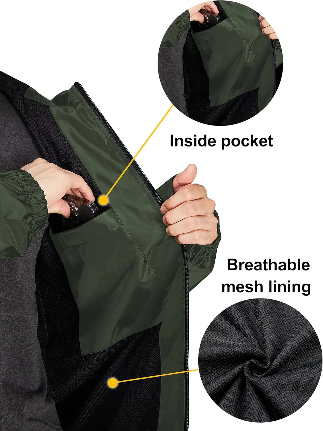 Rodeel Waterproof Jacket and Overalls Set Waterproof Rain Jacket Bid Suit Ultimate Protection for Outdoor Adventures
