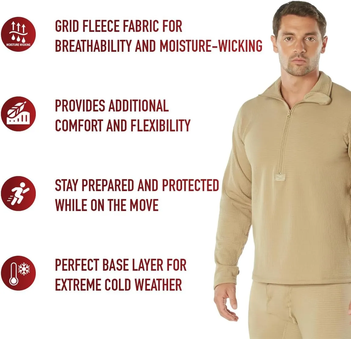 Rothco Gen III Level II Underwear Top Quarter Zip Thermal Underwear Top