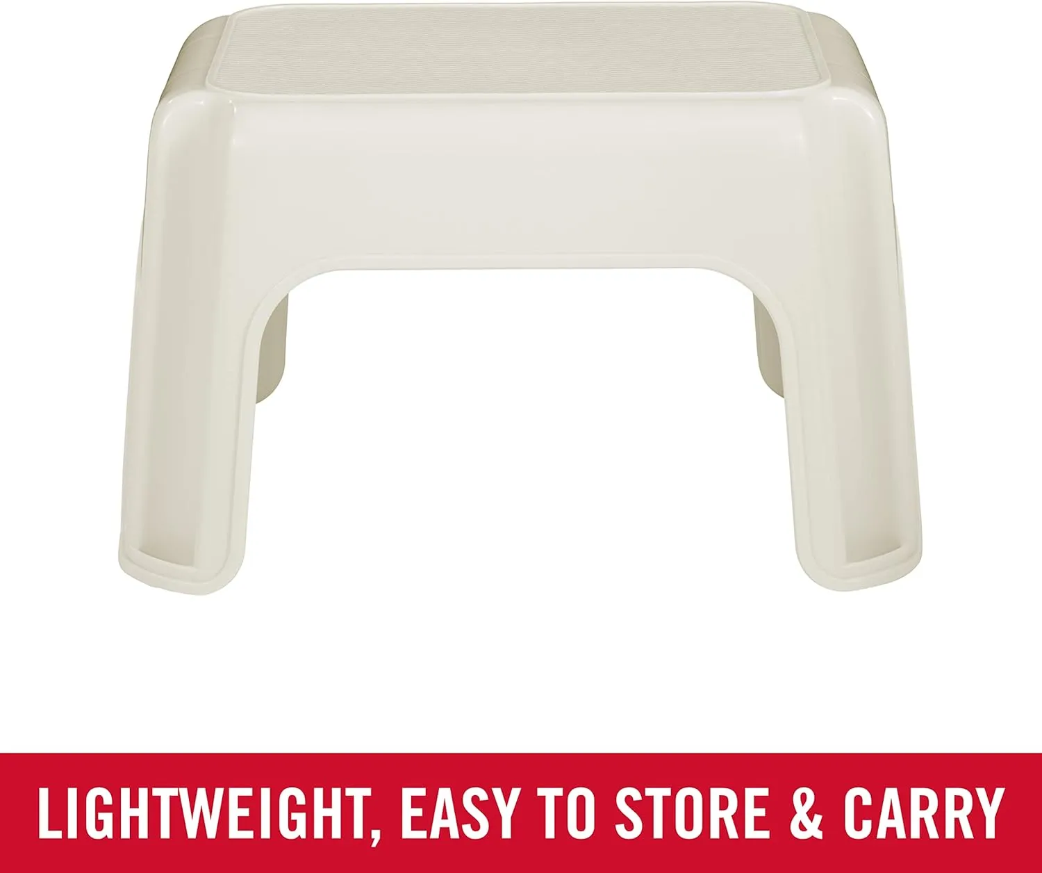 Rubbermaid Roughneck Step-Stool Bisque Lightweight Holds up to 300 pounds Ideal for Kitchen-Bath Skid-Resistant