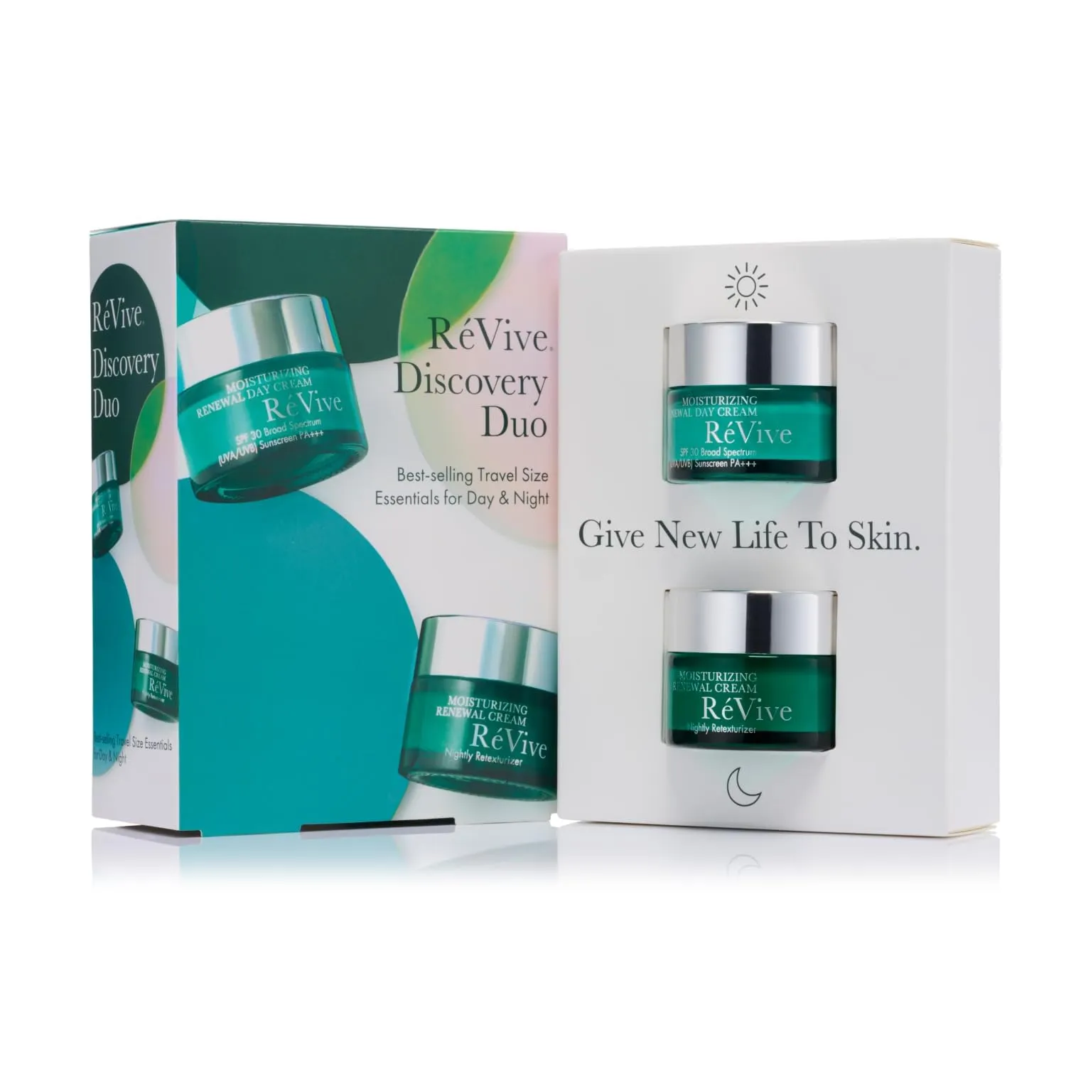 RéVive Discovery Duo Travel Kit - Travel Size Moisturizing Daytime Face Cream & Night Cream - Anti Aging Facial Skin Care Products for Smoother, Younger-Looking Skin (2 Count)
