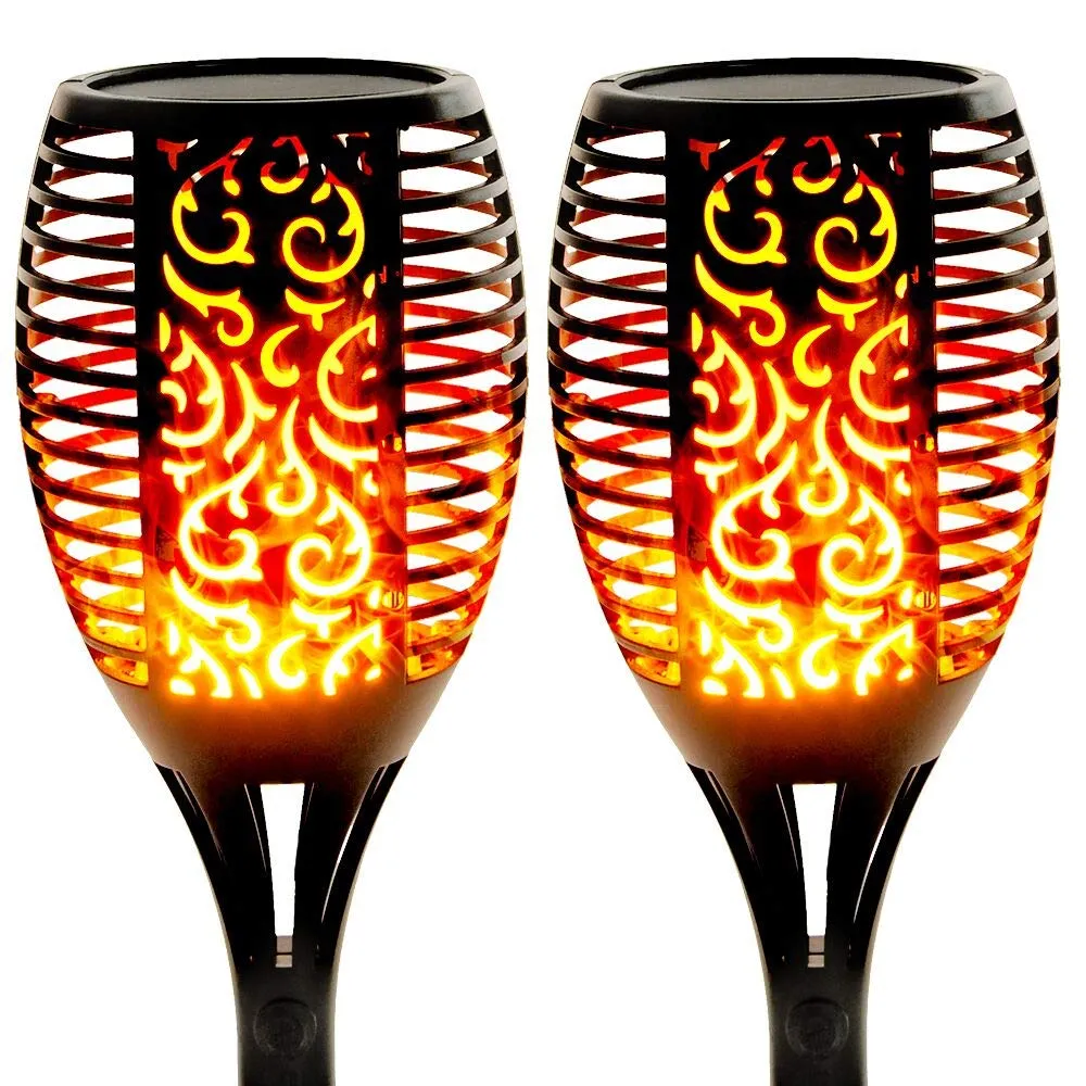 Rynx | Walensee Solar Light Outdoor Upgraded 43"(2 Pack) 96 Led Waterproof Flickering Flames Torch Lights Outdoor Solar Spotlights Landscape Lighting Dusk To Dawn Auto On/Off Security Torch Lights