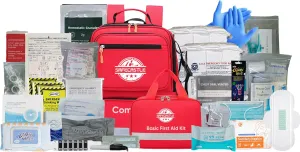 SAFECASTLE Emergency Compact Kit Supplies Bag Included First Aid Kit Premium Trauma Portable Medical Kit Ideal for Home, Car, Travel, Camping, Hiking, Truck, Office, Sports Survival 317 Pieces