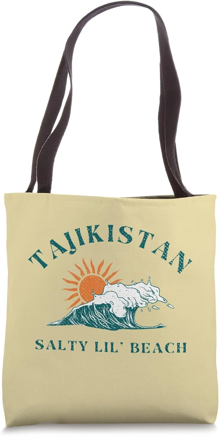 Salty Lil Beach Tajikistan Travel Souvenir Tote Bag