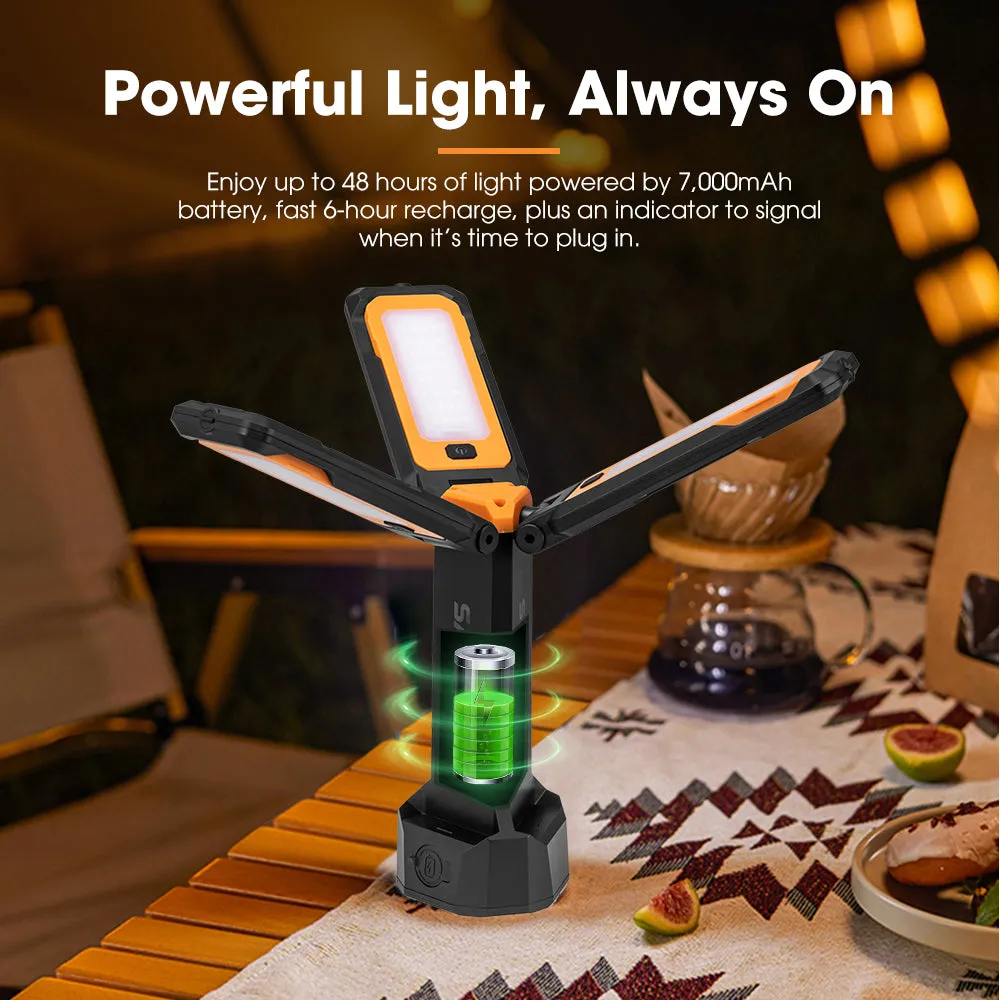 San Hima LED Tripod Light Portable Lithium Telescopic Lamp Camping Rechargeable