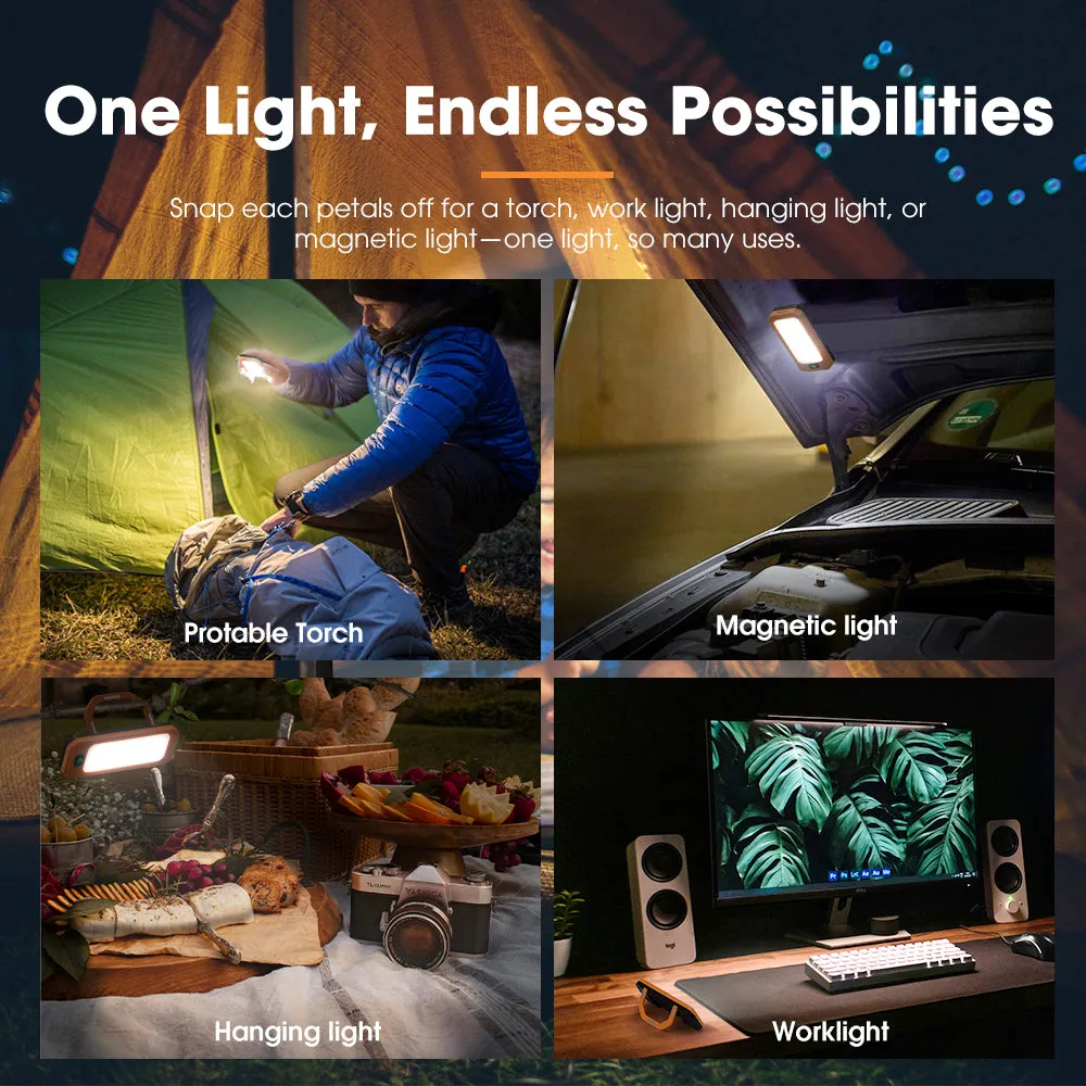 San Hima LED Tripod Light Portable Lithium Telescopic Lamp Camping Rechargeable