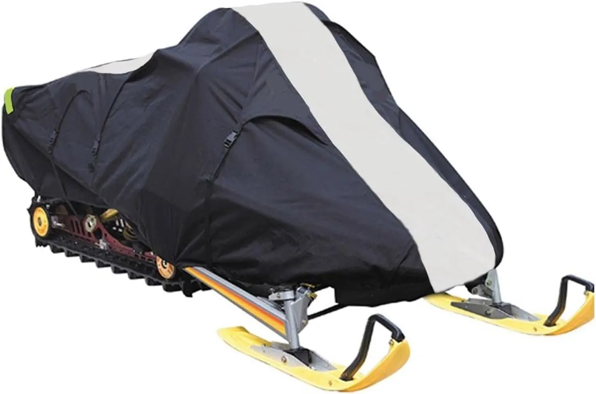 SBU 600D Snowmobile Travel and Storage Cover Compatible for 2014-2018 Model Year Polaris 800 RMK Assault 155 LE Sleds. Slush and Mud Protection