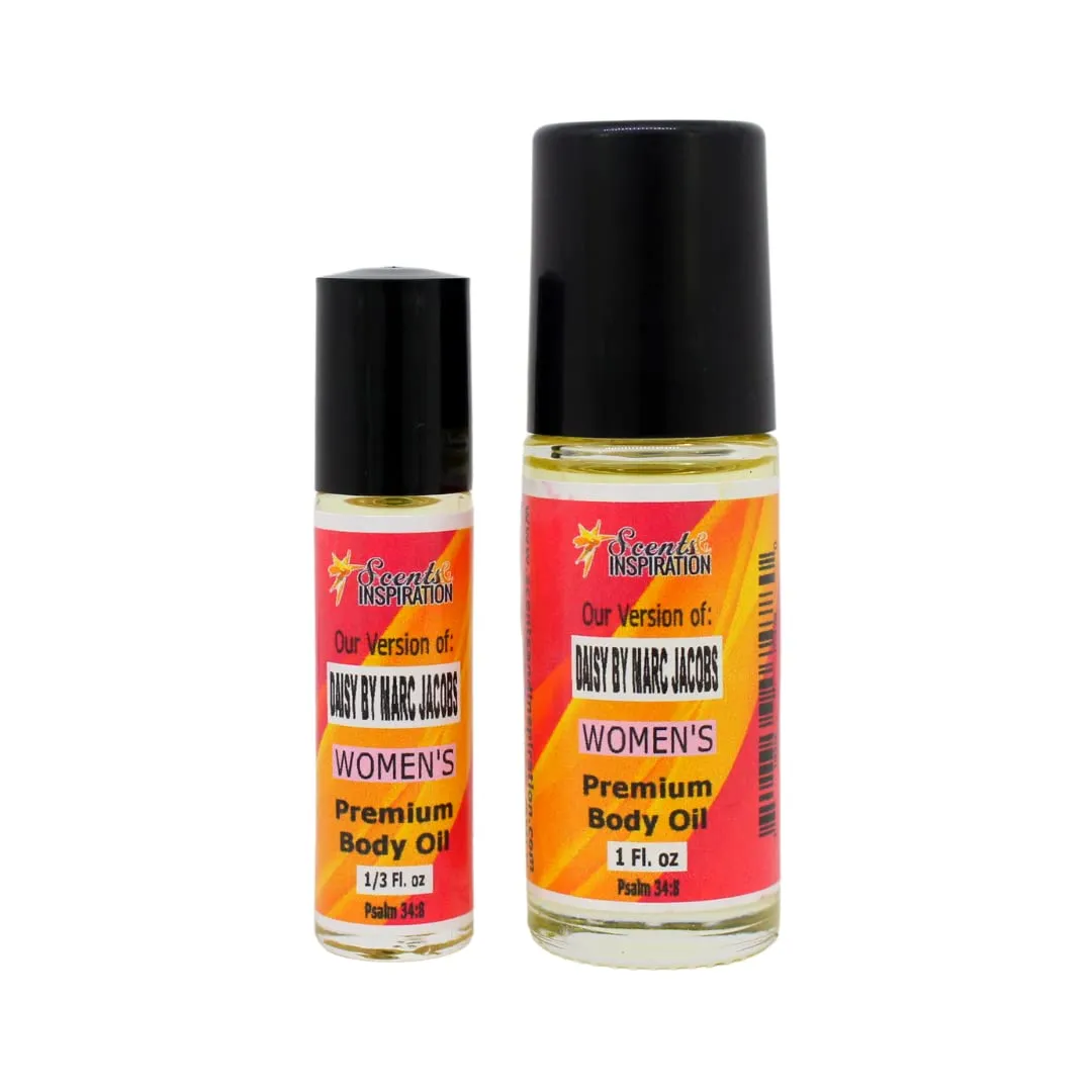 Scents & Inspiration Roll-On Fragrance Oil - Our Version of Daisy by MJ | Women's Fragrances | Alcohol-Free | Travel Size | Long Lasting Fragrance Oil | 1 Fl. Oz
