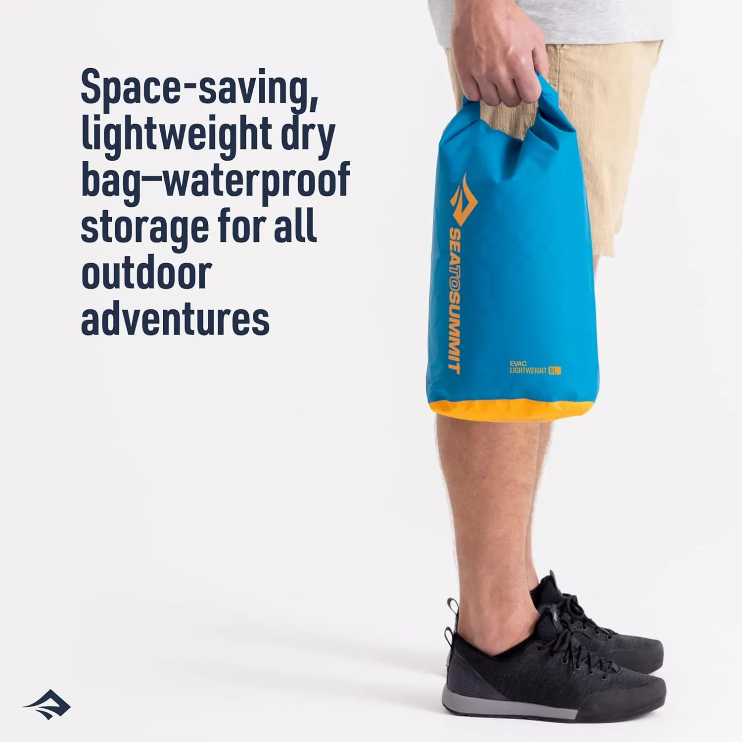 Sea to Summit eVac Dry Bag, Roll-Top Compression Sack, 3 Liter, Beluga Black