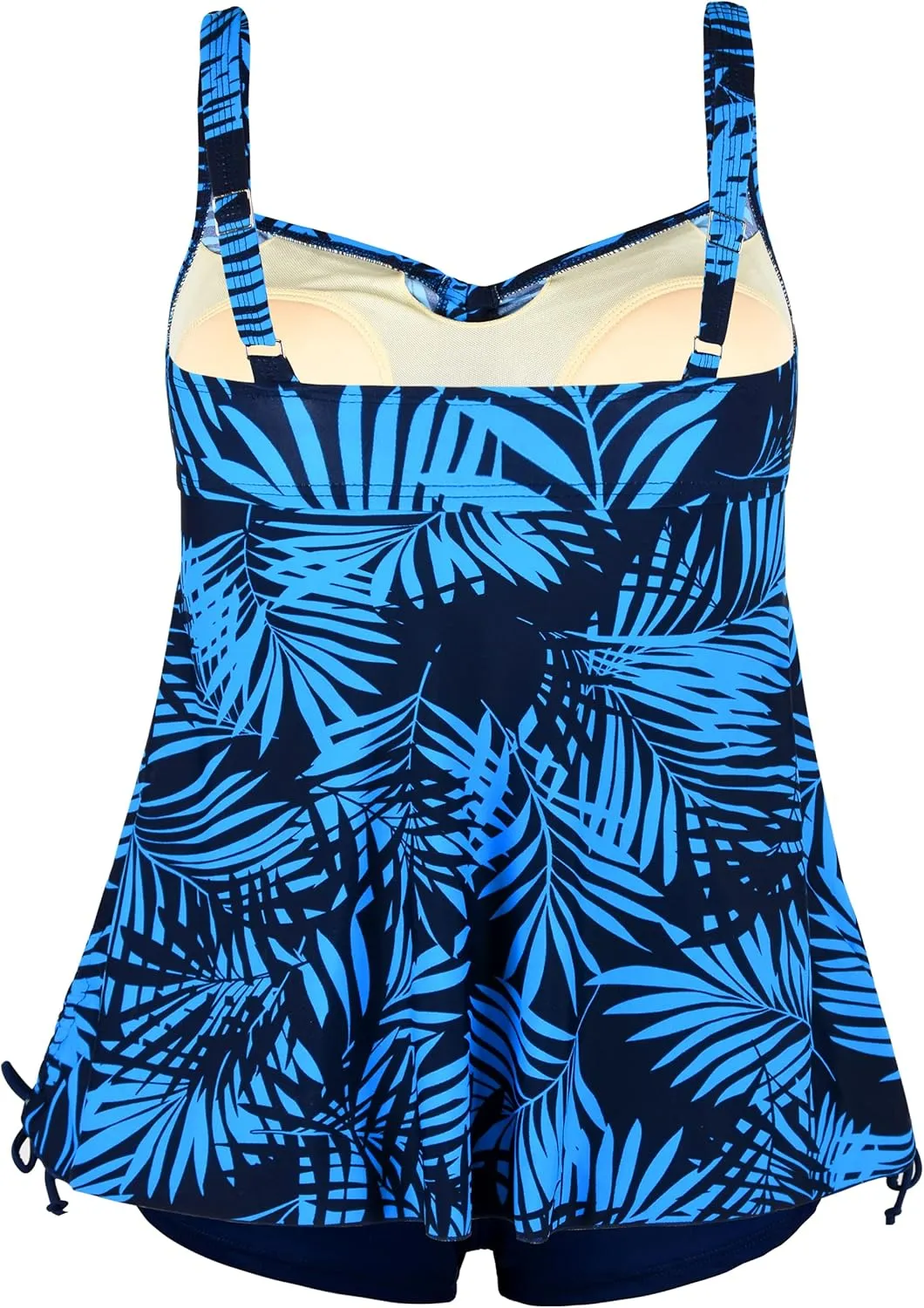Septangle Women Plus Size Bathing Suits Paisley Print Two Piece Swimsuit Tankini Swimwear