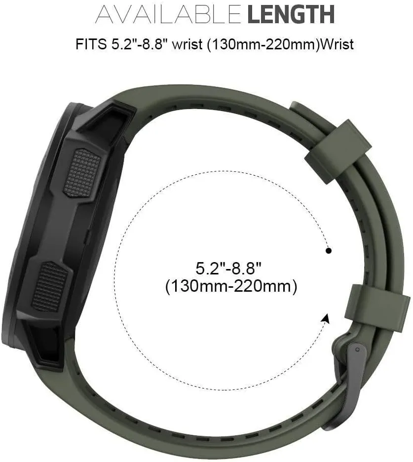 SERDAS For Instinct Watch Bands,Soft Silicone Straps for Instinct Replacement Bands Compatible with Instinct Solar/Esports/Tactical